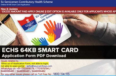 echs smart card online form|echs smart card apply online.